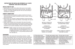 instructions for installing intermatic all-plastic