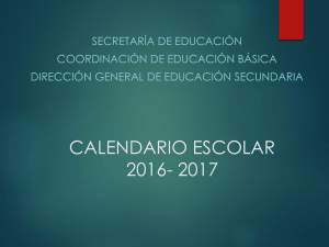 calendario escolar 2016- 2017
