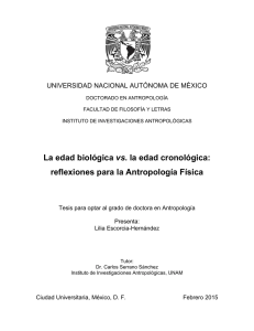 TESIS: LA EDAD BIOLÓGICA VS. LA EDAD CRONOLÓGICA