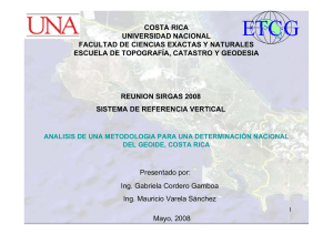 COSTA RICA UNIVERSIDAD NACIONAL FACULTAD DE CIENCIAS