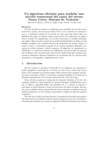 Un algoritmo eficiente para modelar una sección transversal del