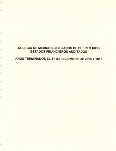 anos terminados el 31 de diciembre de 2014 y 2013