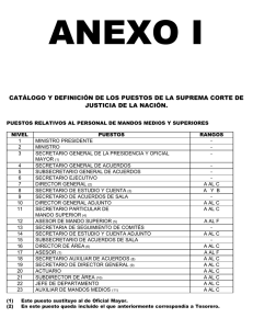 catálogo y definición de los puestos de la suprema corte de justicia