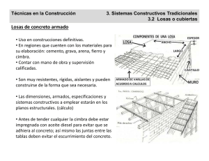 Losas de concreto armado - Técnicas en la Construcción
