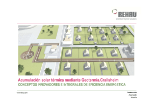 Acumulación solar térmica mediante Geotermia.Crailsheim