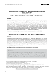 USO DE INSECTICIDAS: CONTExTO Y CONSECUENCIAS