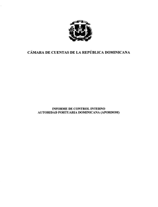 Informe de Control Interno - Autoridad Portuaria Dominicana