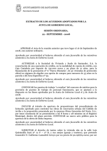 Acuerdos adoptados - Ayuntamiento de Santander