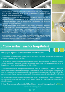 La Iluminación es una de las especialidades más amplias