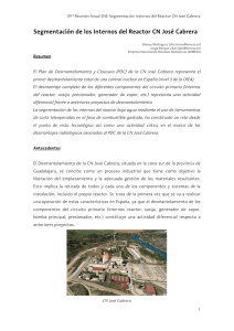 Segmentación de los Internos del Reactor CN José Cabrera
