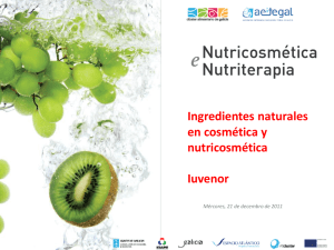 Ingredientes naturales en cosmética y nutricosmética Iuvenor