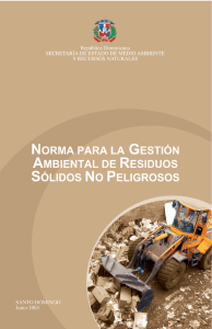 norma residuos solidos - Ayuntamiento del Distrito Nacional