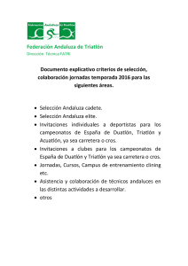 Federación Andaluza de Triatlón Documento explicativo criterios de