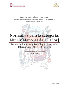 Mini Jr[Menores de 18 años] - Torneo de Robótica y Tecnologías