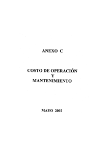 COSTO DE OPERACIÓN Y MANTENIMIENTO