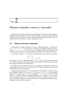 Tema 2: Números naturales, enteros y racionales