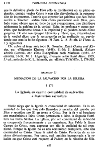 La Igleeia en cuanto comunidad de salvación e institución salvadera