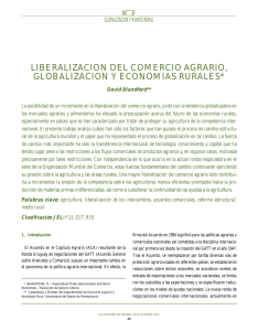 liberalizacion del comercio agrario, globalizacion y