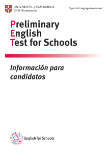 Preliminary English Test for Schools
