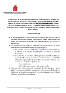 Valoración de méritos y convocatoria a