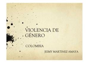 Violencia de género. Colombia