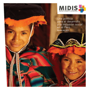 Una política para el desarrollo y la inclusión social en el Perú
