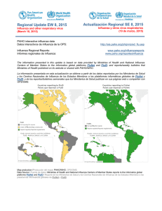 Actualización Regional, Influenza (Publicada el 10 de