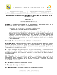 Reglamento de peritos valuadores del municipio de los cabos