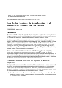 Los lodos tóxicos de Aznalcóllar y el desarrollo - POLI-RED