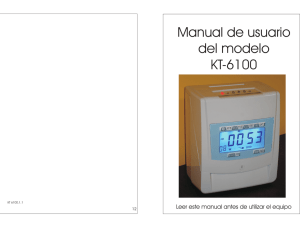 Manual de usuario del modelo KT-6100