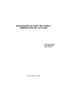 movilización cultural del pueblo embera katío del alto sinú