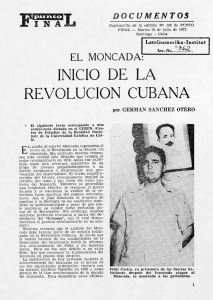 INICIO DE LA REVOLUCIÓN CUBANA