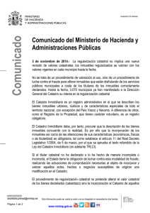 comunicado - Ministerio de Hacienda y Administraciones Públicas
