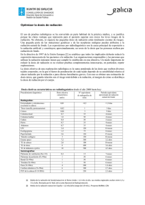 Dosis efectivas características en exploraciones médicas