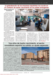 Tras años de fuerte crecimiento, el sector inmobiliario español ha