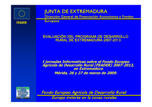 Evaluación del Programa de Desarrollo Rural de Extremadura 2007
