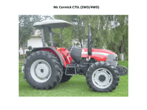 Mc Cormick C75L (2WD/4WD ROPS)