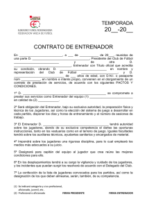 contrato de entrenador - Federación Vasca de Fútbol