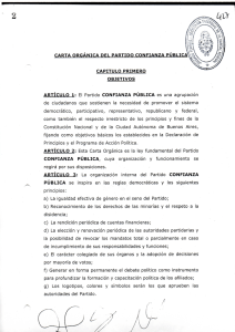 CARTA ORGÁNICA DEL PARTIDO CONFIANZA PÚBLICA