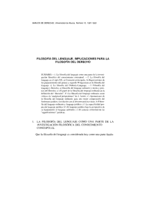 filosofía del lenguaje. implicaciones para la filosofia del derecho