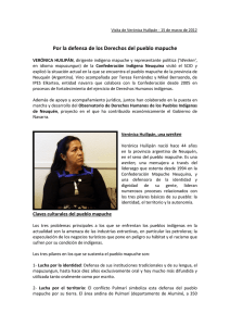 Por la defensa de los Derechos del pueblo mapuche