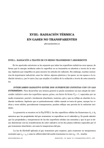 XVIII.- RADIACIÓN TÉRMICA EN GASES NO TRANSPARENTES