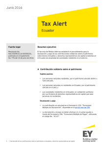 Tax Alert - Declaración de contribuciones sobre patrimonio e