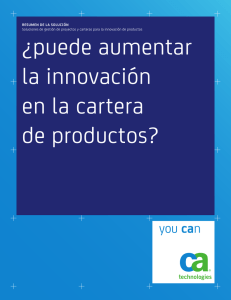 ¿puede aumentar la innovación en la cartera de productos?