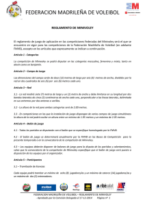 Reglamento Minivoley - Federación Madrileña de Voleibol