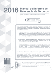 Manual del Informe de Referencia de Terceros