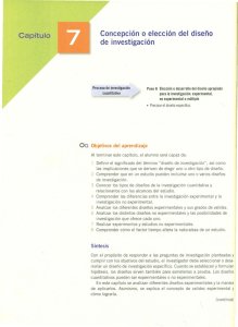 Concepción o elección del diseño Ca pítulo . _ _ , de mvest¡gac¡on