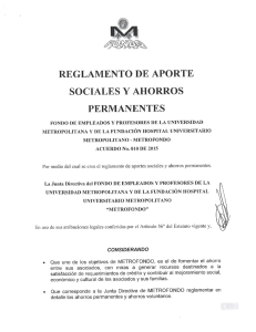 REGLAMENTO DE APORTE SOCIALES Y AHORROS