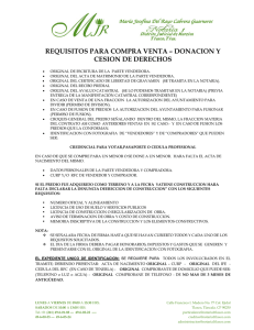 Compra Venta - Notaria No. 1 Distrito Judicial de Morelos. Tlaxco