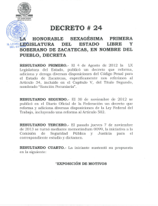 Se reforma el primer párrafo del artículo 34 del Código Penal para